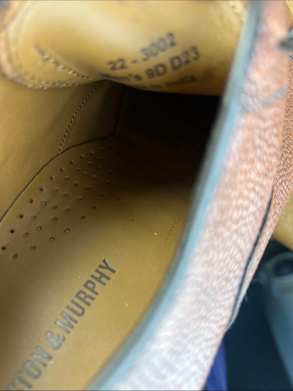 Johnston & Murphy Brown Pebbled Leather Cap-Toe Derby Shoes